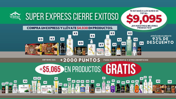 Picture of Super Express Registracion Cierre Exitoso $9,095 en productos