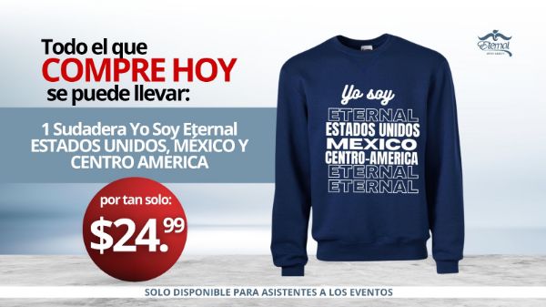 Imagen de Promocion 021624-1 (1 D) Sudadera Yo Soy Eternal Estados Unidos Mexico Centro America