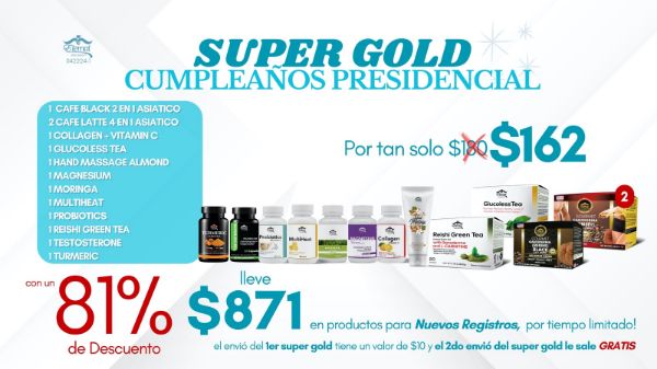 Imagen de Super Gold Package Cumpleaños Presidencial 042224-1 $871 en productos