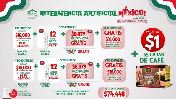 Imagen de Promocion 042624-2 (6 E) Incentivo Inteligencia Artificial Doble Mexico (Cafe)