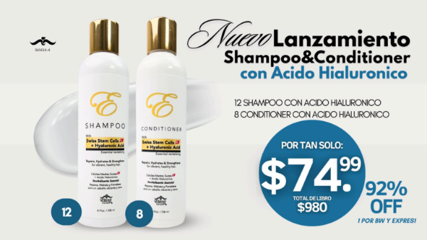 Imagen de Promocion 061424-4 (1 E) Shampoo y Conditioner con Acido Hialuronico