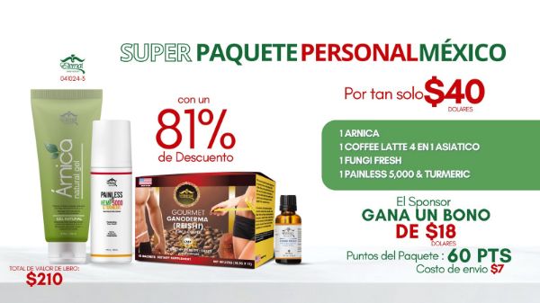 Imagen de Super Paquete Personal Torreon Mexico 041024-3 $210 en productos