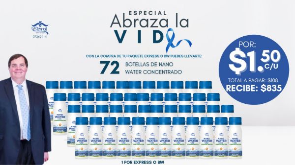 Imagen de Promocion 072624-2 (1 E): 72 Botellas de Nano Water Concentrado