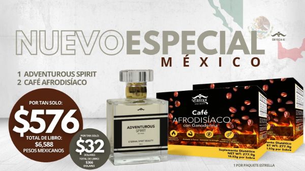 Imagen de Promocion 081924-6 (1 E): Especial para Mexico (Cafe Afrodisiaco y Perfume)