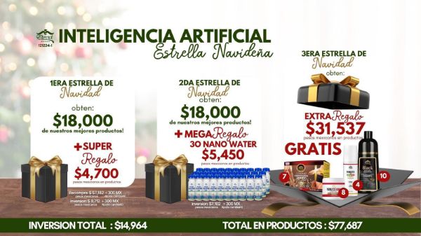 Imagen de Super Paquete Estrella Mexico 121224 Recompra Extra Regalo $31537 Pesos en productos