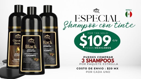 Imagen de Promocion 121724-1 (E 1): Especial de 3 Shampoo con Tinte para Mexico