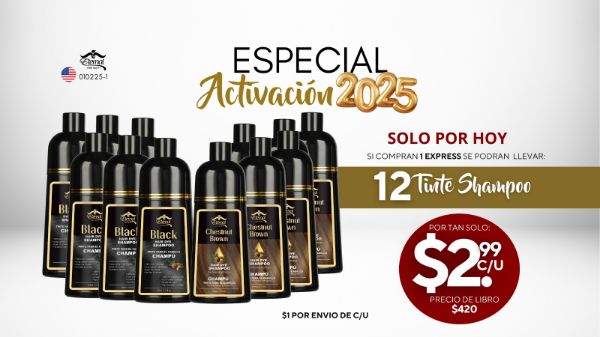 Imagen de Promocion 010225-1 (1 E): Especial Activacion 2025 (12 Tinte Shampoo)