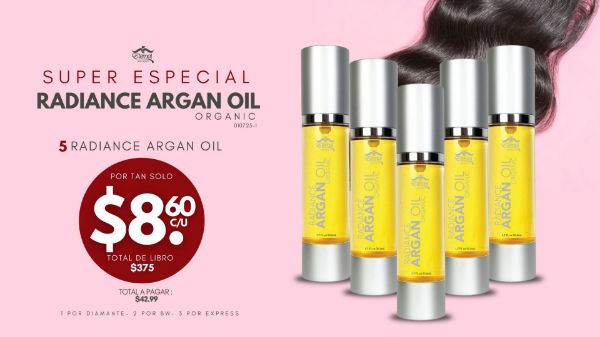 Imagen de Promocion 010725-1 (1 E): 5 NUEVO ACEITE DE ARGAN ORGANICO