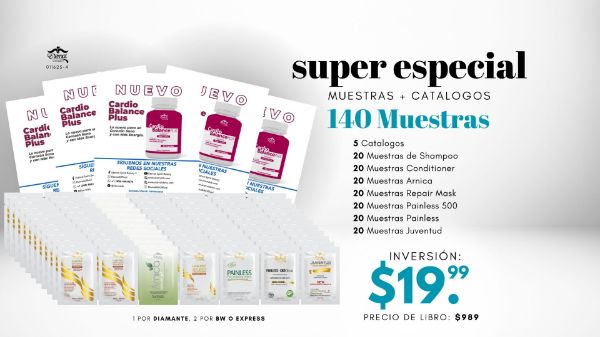 Imagen de Promocion 011625-4 (1 D): Super Especial Muestras + Catalogos para USA