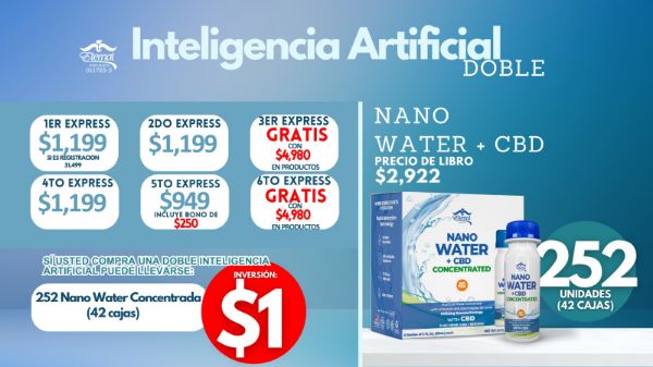 Imagen de Promocion 011725-3 (6 E): Incentivo Inteligencia Artificial Doble (252 Nano Water Concentrado)