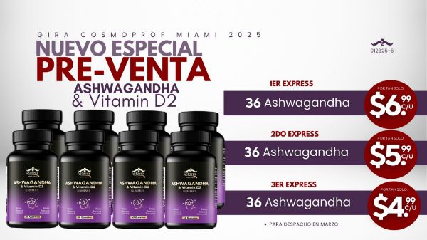 Imagen de Promocion 012325-5 (1 E): Pre-Venta 36 Ashwahandha con Vitamina D2 por $6.99 cada uno (Primer Express)