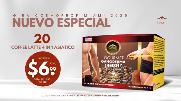 Imagen de Promocion 012325-1 (1 E): Especial Cosmoprof Miami 2025 (20 Cafes)