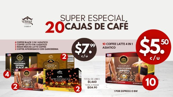 Imagen de Promocion 012825-4 (1 E): Super Especial de 20 Cafes (Enero 2025)