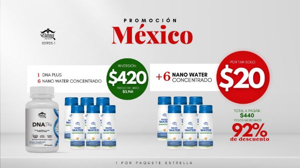 Imagen de Promocion 021925-1 (1 E): Promocion Mexico (1 DNA Plus + 12 Nano Water Concentrado)