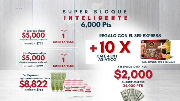 Imagen de Promocion 022425-2 (3 E): Regalo con Tercer Express Super Bloque Inteligente (10 Cafes)