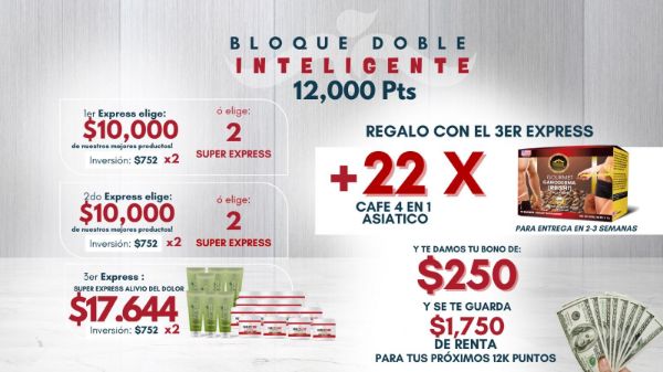 Imagen de Promocion 022425-2 (6 E): Regalo con Tercer Express Super Bloque Inteligente Doble (22 Cafes)