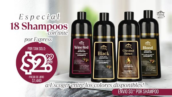 Imagen de Promocion 063025-1-2 (12 E): Shampoo con Tinte Black (Negro) por Unidad ($3.49 cada uno)