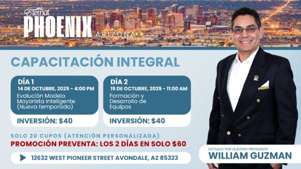 Imagen de Ticket Capacitacion Integral Phoenix Arizona - Primer Dia Octubre 14, 2025