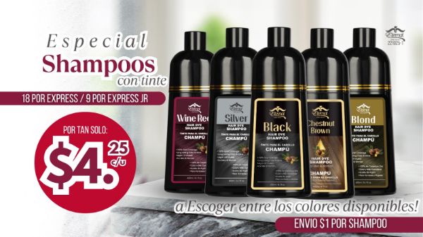 Imagen de Promocion 221025-1 (18 E): Shampoo con Tinte Wine Red (Rojo / Vinotinto) por Unidad ($4.25 cada uno + $1 envio)